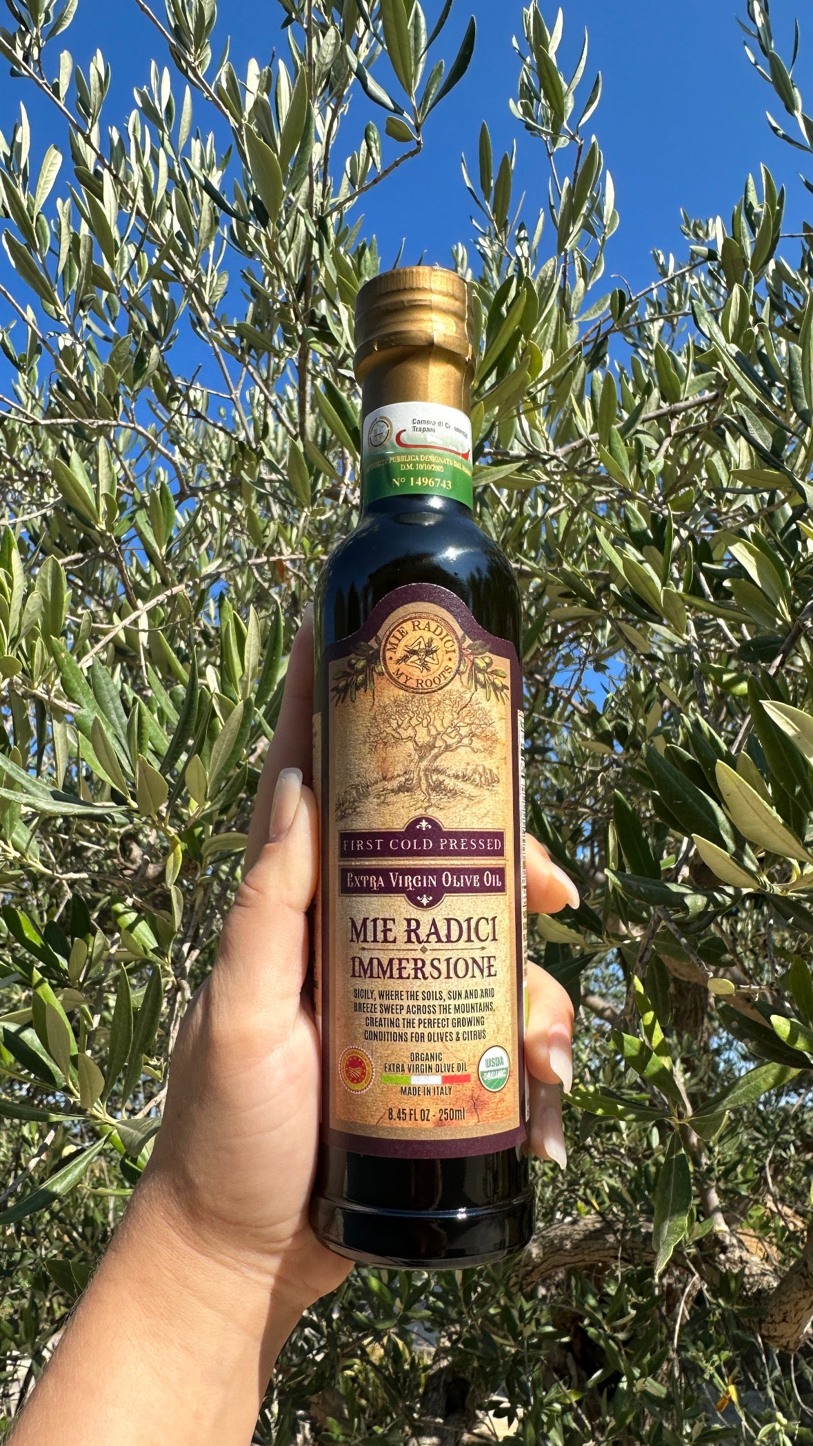 Mie Radici First Cold Pressed, Organic Extra Virgin Olive Oil